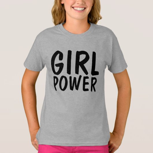 T-shirts rose POWER POWER (Devant)