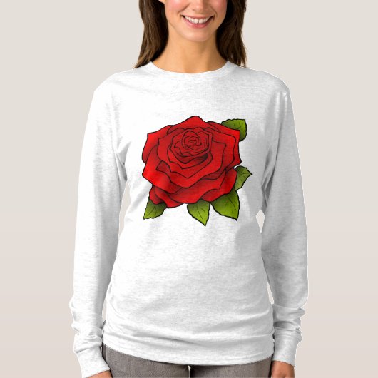 T-shirts ROSE ROUGE (Devant)