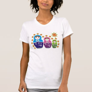 T-shirts russes de poupées Matryoshka