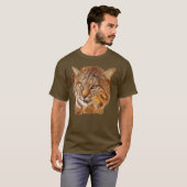 T-shirts sauvage de chat de chat sauvage (Devant entier)