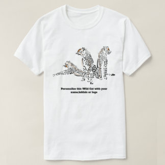 T-shirts sauvages de la vie de chat sauvage de