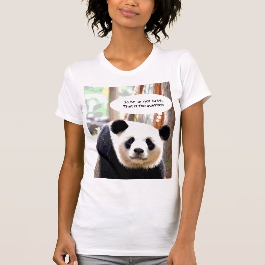 T-Shirts Shakespeare Quote Panda Beer vrouwen (Voorkant)