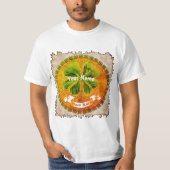 T-shirts Shamrocks irlandais chanceux (Devant)