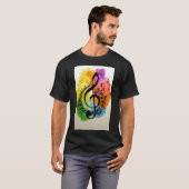 T-shirts simples de musique imprimés (Devant entier)