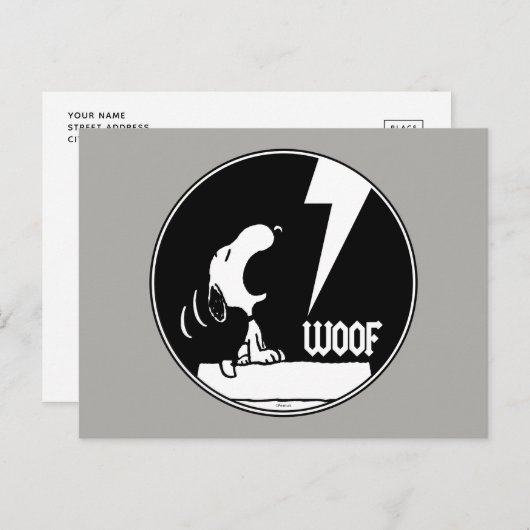 T - shirts | Snoopy Howling Briefkaart (Voorkant / Achterkant)