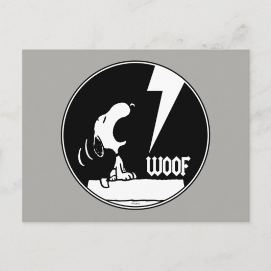 T - shirts | Snoopy Howling Briefkaart (Voorkant)