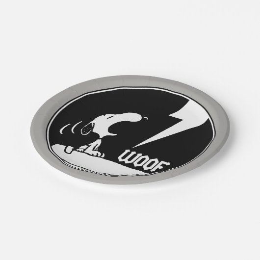 T - shirts | Snoopy Howling Papieren Bordje (Gekanteld)