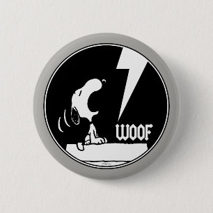 T - shirts Snoopy Howling Ronde Button 5,7 Cm