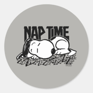 T - shirts Snoopy Nap Time Ronde Sticker