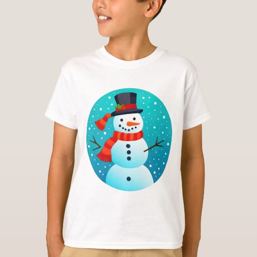 T-shirts Snowman de Noël (Devant)