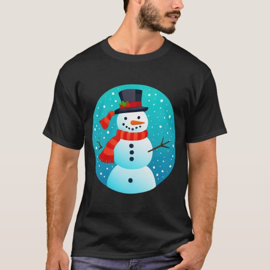 T-shirts Snowman de Noël (Devant)