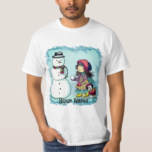 t-shirts snowman Girl (Devant)
