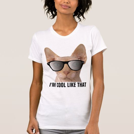 T-Shirts Sphynx Chat Sans Poils Drôle (COOL COMME (Devant)