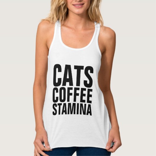 T-shirts STAMINA CAT, CATS CAFÉ (Devant)