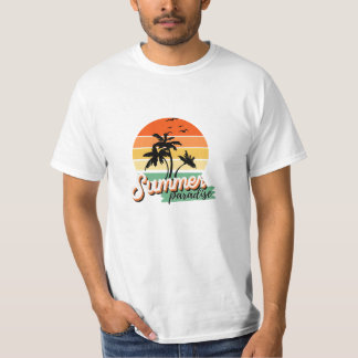 t-shirts stayle rétro de la plage d'été
