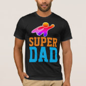 T-shirts SUPER DAD SUPERHERO (Devant)