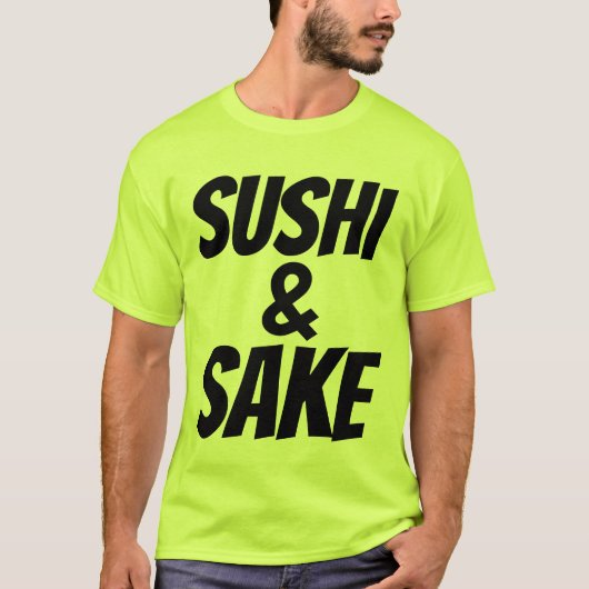 T-shirts SUSHI & SAKE (Devant)