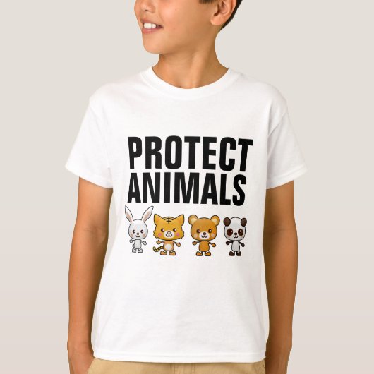 T-Shirts Tees PROTÉGER LES ANIMAUX (Devant)