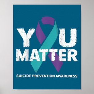 T-shirts ter preventie van zelfmoord Zelfmoordbewu Poster