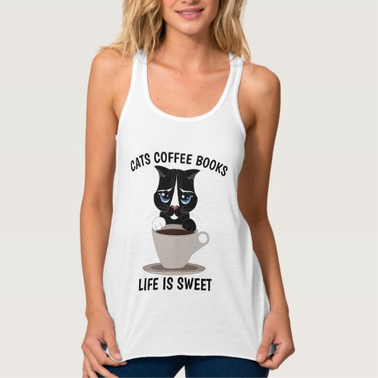 T-SHIRTS TUXEDO CAT ART CAFÉ (Devant)