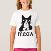T-shirts TUXEDO CAT, Panda Kitty KIDS MEOW (Devant)