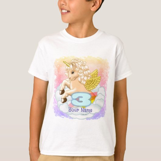 T-shirts Unicorn de 3 ans (Devant)