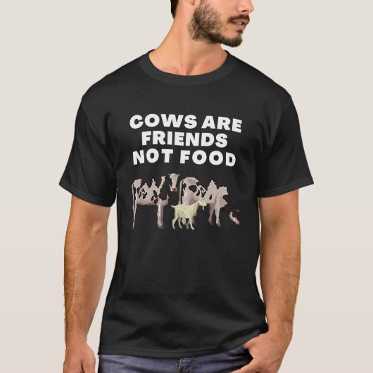 T-shirts Vache Droits Animaux Élevage Végétalien A (Devant)