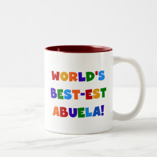T-shirts van de Kleuren van Abuela van het Tweekleurige Koffiemok