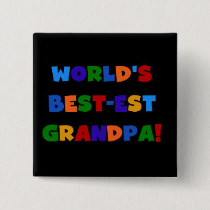 T-shirts van de Kleuren van de Opa van het Vierkante Button 5,1 Cm