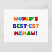 T-shirts van de Kleuren van Memaw van het Briefkaart (Voorkant)