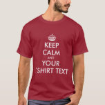T-shirts vintage Keepcalm | Personnalisable<br><div class="desc">T-shirts vintage Keepcalm | Personnalisable pour hommes et femmes. Personnaliser couronne et texte avec votre propre citation drôle ou un dicton humoristique. Concevez votre propre chemise Keepcalmandcarryon personnalisable facile et rapide.</div>