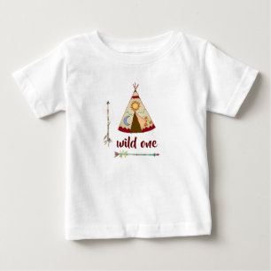 T-shirts voor babymeisjes - Wild One Teepee
