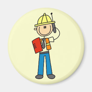 T-shirts voor de bouw van Foreman en Gifts Magneet