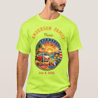 T-shirts voor familiefeest in kleurrijk design
