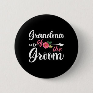 T-shirts voor oma van de bruidegom voor vrouwen ronde button 5,7 cm