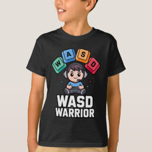 T-shirts WASD Warrior pour joueurs sur PC de jeux
