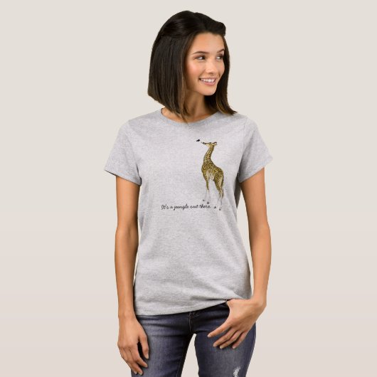 T-shirts Whimsical Giraffe Butterfly (Devant entier)