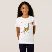 T-shirts Whimsical Giraffe Red Heart (Devant entier)