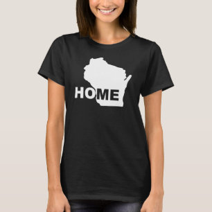 T-shirts Wisconsin Maison Loin de l'État