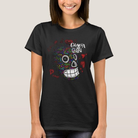 T-shirts with Love skull drawings (Devant)