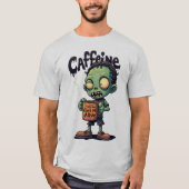 T-shirts Zombie à la caféine (Devant)