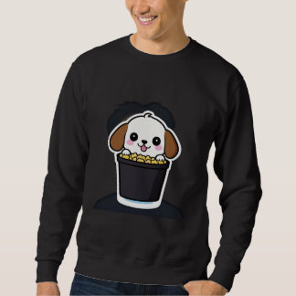 T-shirtSchattige cartoon hond zit in een emmer pop Trui