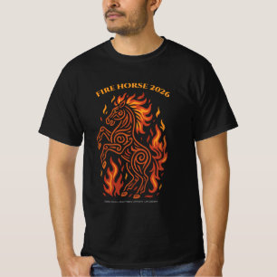 T-ShirtVuurpaard 2026 – Zodiak Tatoeagekunst T-shirt