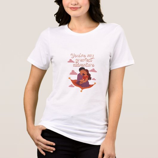 T-ShirtYou're My Greatest Adventure – Romantic Fly Tri-Blend Shirt (Voorkant)