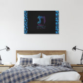 T Tet Hebreeuwse letter BAT Mitzvah Inlogbord Canvas Afdruk (Insitu (Slaapkamer))