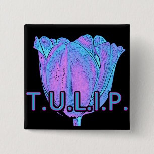 T.U.L.I.P. VIERKANTE BUTTON 5,1 CM