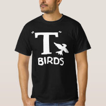 T Vogelontwerp op een t-shirt