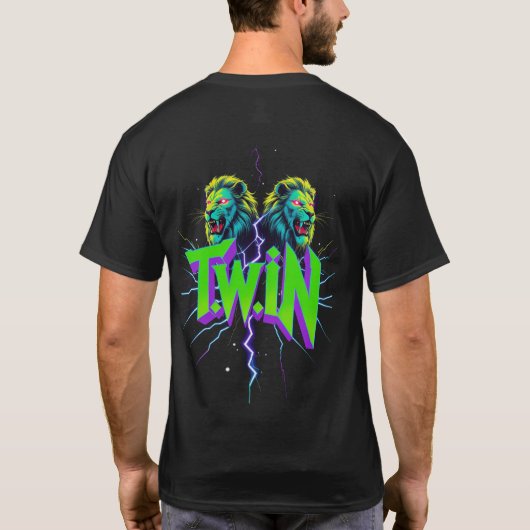 T.W.i.i.N Thrash Metal Neon Logo T-shirt (Dos)