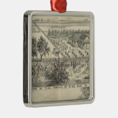 T Winters boerderij Metalen Ornament (Rechts)