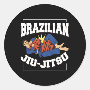 T zegt Braziliaanse Jiu-Jitsu Ronde Sticker